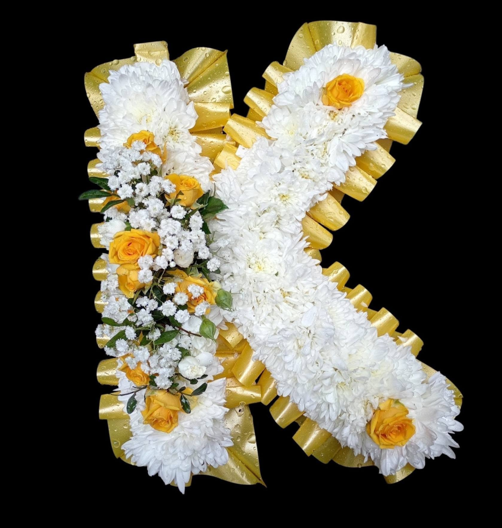 Single Letter Floral Tribute Product Image